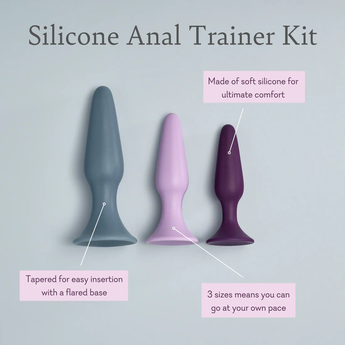 Kit de entrenamiento anal de silicona