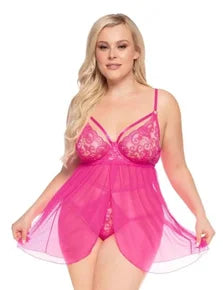 Strappy Babydoll & High-rise G-String - Large