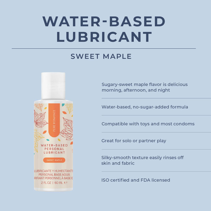 Water-Based Personal Lubricant - Sweet Maple Flavored Personal Moisturizer